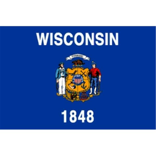 Ss Collectibles 5 ft. X 8 ft. Nyl-Glo Wisconsin Flag SS3325159